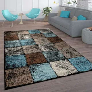 Paco Home Metro 155 Kurzflorteppich 70 x 250 cm Braun