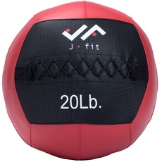 j/fit Medizinball Wandball, Rot/Schwarz, 9,1 kg (20-0056)