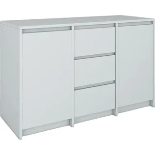 BDW, Kommode mit Schubladen, Sideboard Wohnzimmer, 120x100cm, Hellgrau - Hellgrau