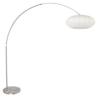 Steinhauer - stehlampe - Sparkled Light - stahl - metall stoff textil - bogenlampe - E27 - 3806ST - Silber