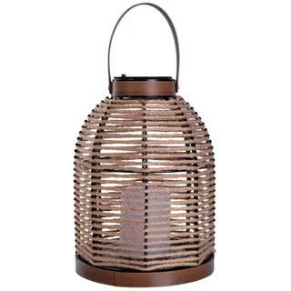 NÄVE Solarleuchte Metall H 29 cm Ø 21 cm, IP44, braun