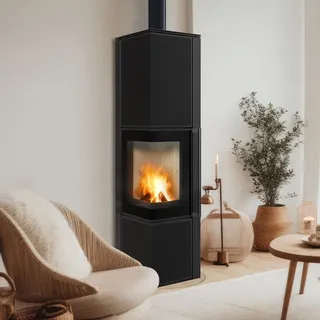 Kratki Kaminofen Tora L | Ø 150 | Nero Assoluto | 8 kW