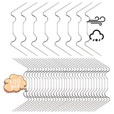 100 Stück Gewächshausklammern aus Edelstahl, XCOZU Gewächshaus Klammern Sturmfest, Gewächshausklammern Rostfrei Hohlkammerplatte Befestigung Gewächshäuser Zubehör Gewächshausclips(1,6 mm Dicke)