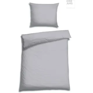 Florella Bettwäsche »Uni, Avance Soft-Seersucker, 100 % Baumwolle« 2 Stk. tlg., silberfarben
