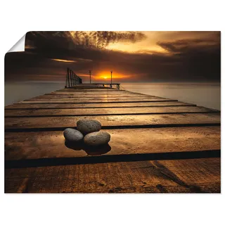 Artland Wandbild "Sonnenaufgang am Schwarzen Meer" Sonnenaufgang & -untergang 1 Stk. tlg. als Leinwandbild, Poster in verschied. Größen, farbe bild(er): braun