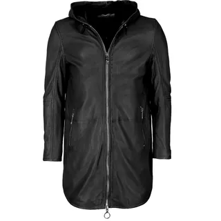 Langjacke MAZE "Ledermantel 42020114", Damen, Gr. M, schwarz, Obermaterial: 100% Lammleder LEL. Futter: 100% Baumwolle CO., Jacken Langjacke