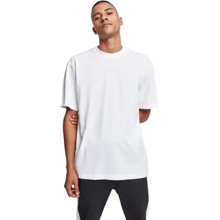 URBAN CLASSICS Tall Tee Oversized T-Shirt für Männer, Baumwolle, gerippter Rundhals, white,