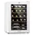 Weinkühlschrank 1 Zonen Getränkekühlschrank Klein Freistehender Kleiner Weinschrank 53L Wein-Kühlschrank mit Glastür Indoor/Outdoor Flaschenkühlschrank Wine Fridge 20 Flaschen Weiß