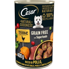 Cesar Natural Goodness Nassfutter für Hunde mit Huhn und Gemüse, 6 Dosen à 400 g, insgesamt 2,4 kg