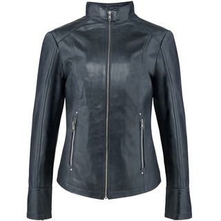 URBAN 5884 Damen RT01 Lederjacke, Biker Style Lammfelljacke, eng Anliegend und Weich anzufassen