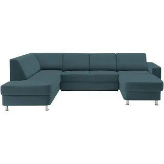 Xora Wohnlandschaft , Türkis, Petrol , Textil , Uni , U-Form , 301x198 cm , Goldenes M , Typenauswahl, Bettkasten erhältlich, Fußauswahl, Stoffauswahl, Relaxfunktion, seitenverkehrt erhältlich, Bettfunktion erhältlich, Hocker erhältlich , Wohnzimmer, Sofas & Couches, Wohnlandschaften, Wohnlandschaften in U-Form