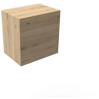 Mama Store Hängeschrank/Würfelregal mit Push-Pull-Tür, Holzwerkstoff, Natürliche Eiche, Small