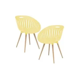 Topstar Schalenstühle T2023 FZ20EIY-2 gelb Kunststoff, 2 St.