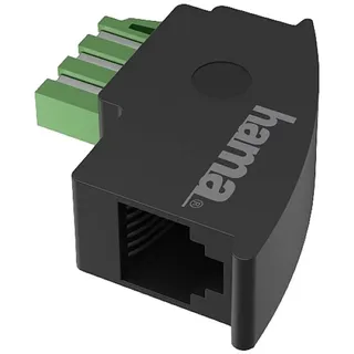 Hama Telefon (analog) Adapter [1x TAE-F-Stecker - 1x RJ11-Buchse] Schwarz