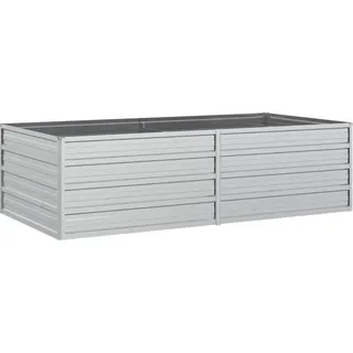vidaXL Garten-Hochbeet 160x80x45 cm Verzinkter Stahl Silber - Silber