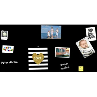 queence Tafelfolie »Memoboard«, magnetische Tafelfolie, Tafel, selbstklebend, schwarz