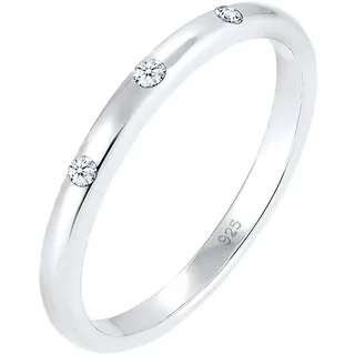 Diamore Elli DIAMONDS Ring Women Band Ring with Diamond (0.045 ct) 925 Sterling Silver
