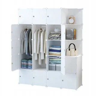 Modularer Kleiderschrank Hanging Closet Xxl Weiß Regale Kleiderständer