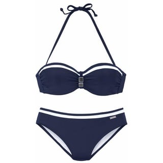 LASCANA Bügel-Bandeau-Bikini Damen marine Gr.32 Cup A