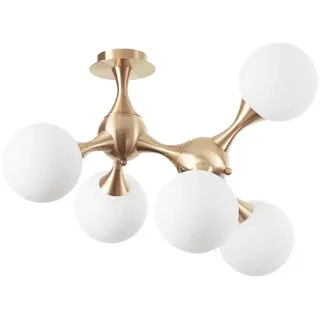 Ideal Lux Nodi 5 E14 Messingfarben/Glas 55x50x55 cm