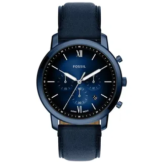 Fossil Neutra Herren 44MM Blaue Edelstahl-Uhr, FS6168