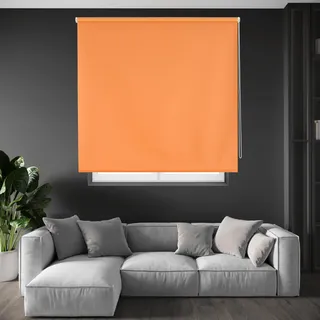 Blindecor Draco | Rollo verdunkelung - Orange, 100 x 175 cm (BxH) | Stoffgröße 97 x 170 cm. Thermorollo für fenster