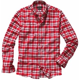Signalkaro-Flanellhemd Rot 46