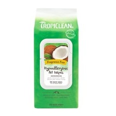 TropiClean Hypoallergenic Șervețele câini și pisici 100bucăți