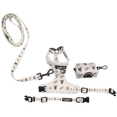 Paw Highness Hundegeschirr-Set, Halsband, Leine und Kotbeutelhalter, Größe L