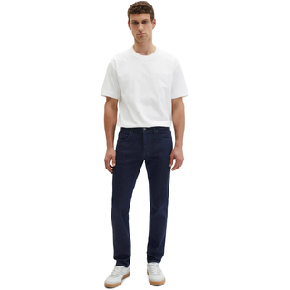5-Pocket-Jeans MARC O'POLO, Herren, Gr. 36, Länge 32, blau (schwarz rinsed wash), Denim/Jeans, Obermaterial: 90% Baumwolle, 9% Polyester, 1% Elasthan, lang, Jeans 5-Pocket-Jeans, Model Sjöbo shaped aus Authentic Blue Stretch Denim