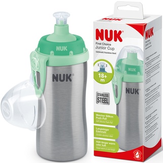 NUK Junior Cup Edelstahl in grün 215ml