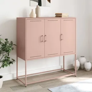 vidaXL Highboard Rosa 100,5x39x107 cm Stahl - Rosa