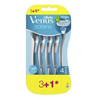 Gillette Venus Gillette Oceana Einwegrasierer für Damen, Packung mit 4 Klingen (3+1 gratis)