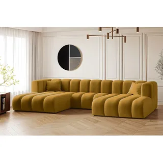 kaiser möbel Ecksofa, U-from, Sofa Grand modular stoff Salvador Gelb - Gelb