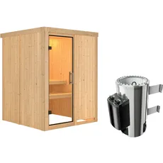 Bild Sauna Minja 68mm, Fronteinstieg, 3,6 kW Ofen integrierte Steuerung