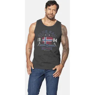 Muskelshirt JAN VANDERSTORM "Tanktop BEUTE", Herren, Gr. 4XL, grau (dunkelgrau melange), Obermaterial: 70% Baumwolle CO. 30% Polyester COOLMAX PES(Coolmax)., Tops Muskelshirt