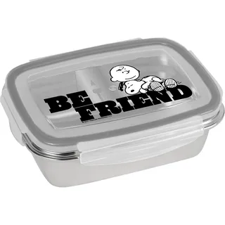 Gedalabels Brotdose Peanuts Be a Friend 850ml Edelstahl | Brotbox | Lunchbox | Snoopy | luftdicht | lebensmittelecht, Bunt
