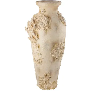 Gilde Bodenvase "Bodenvase Amphora Seychelles weiß H. 80,5 cm", weiß