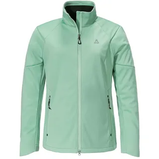 Schöffel Softshell Jk Style Fracon WMS, wind- und wasserabweisende Herbstjacke mit warmer Innenseite, leichte Wanderjacke mit 2-Wege-Stretch, gem jade, 48