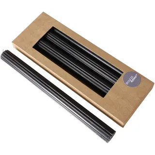 Boltze Stabkerze Classic (4-tlg., schwarz, 25 cm, aus Wachs, geriffelte Oberfläche, klassisches Design, Stabkerze, Kerze, schwarze Kerze, Deko) 2408493