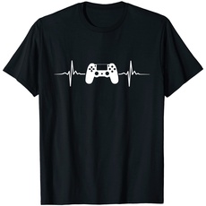 Gaming Zocken PS Konsole 5 Herzschlag Gamer T-Shirt