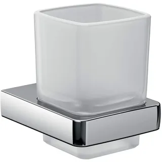 EMCO Zahnputzbecher Kristallglas satiniert Silber/Transparent