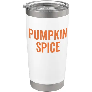 Kürbis Gewürz Lustig Halloween Herbst Thanksgiving Doppelwandiger Edelstahl-Thermobecher