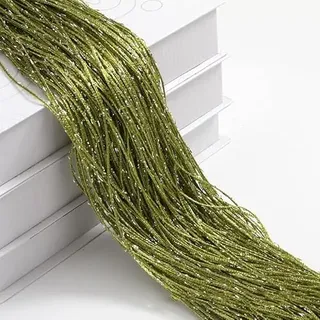 2 Stücke Fadengardinen 100 x 200 cm Fadenvorhang Türvorhang Fäden Fliegenvorhang Raumteiler Tür Vorhänge Hintergrundvorhang Seilvorhang Dekovorhang für Party Hochzeit Raumdekoration -Armeegrün