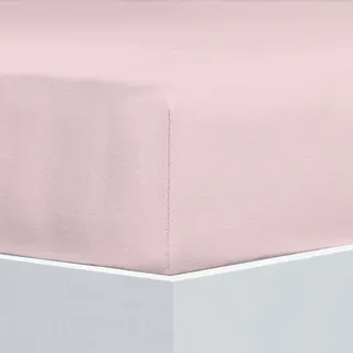 Bettlaken FLORELLA "Flausch-Flanell, 100% Baumwolle", rosa (rosé), B:100cm L:200cm, Flanell, Obermaterial: 100% Baumwolle CO., Bettlaken, Bettlaken