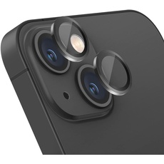 Giftorld Kamera Objektiv Schutz entworfen für iPhone 13/13 Mini,Luftfahrt Aluminium 3D Ring,9H gehärtetes Glas,360 Grad Schutz,HD Klarheit,4 Ebenen einzigartiges Design, volle Abdeckung.(Schwarz)