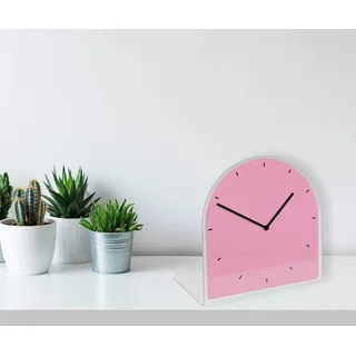 queence Tischuhr »Helene« Tisch, Uhr, modern, geräuschlos, rosa