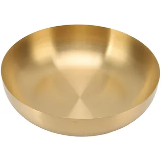 Fyearfly Große Salatschüssel Edelstahl-Rührschüssel, 24 cm Gold Obstschale Große Servierschüssel Ramen-Nudelschüssel Salat-Rührschüssel Bibimbap-Schüssel Verdickte Edelstahlschüssel zum Suppenbacken
