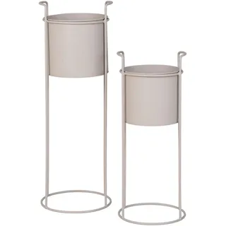 None Übertopf-Set 2-teilig rund 2 x 2 x 2 cm Beige