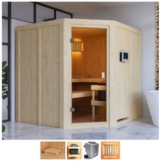 Bild von Sauna »Käthe«, 9-kW-Bio-Ofen mit ext. Steuerung, beige